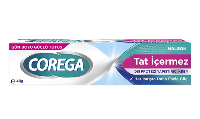 Corega Gün Boyu Güçlü Tutuş Diş Protez Yapıştırıcı Tat İçermez Krem 40 gr - (SKT: 08/2027)