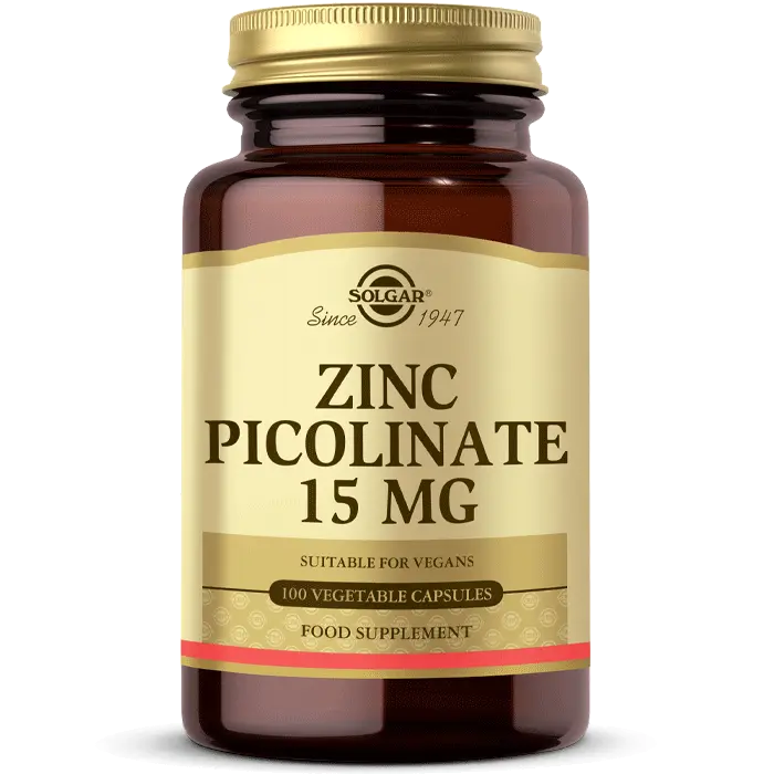 Solgar Zinc Picolinate 15 mg 100 Kapsül - (SKT: 10/2027)
