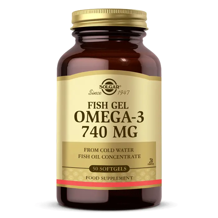 Solgar Omega 3 740 mg Fish Gel 50 Softjel - (SKT: 12/2026)