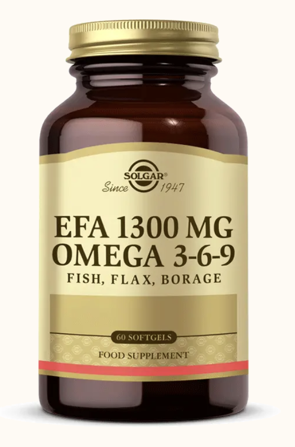 Solgar EFA 1300 mg Omega 3-6-9 60 Softgel - (SKT: 11/2027)