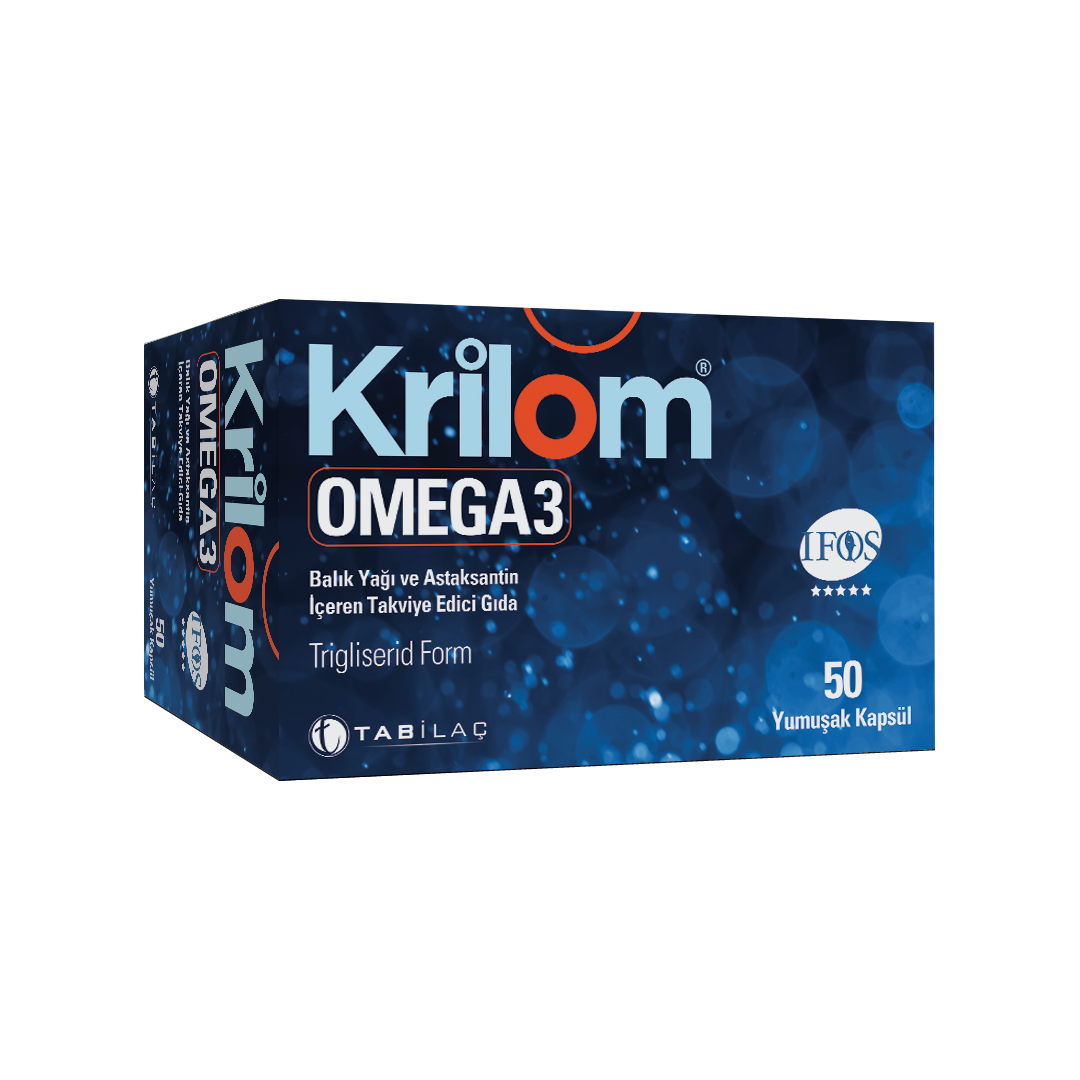 Krilom Omega-3 50 Yumuşak Kapsül - (SKT: 09/2026)