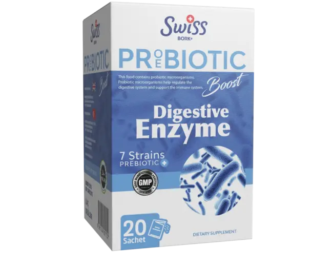 Swiss Bork Digestive Enzyme Boost 20 Şase - (SKT: 09/2025)