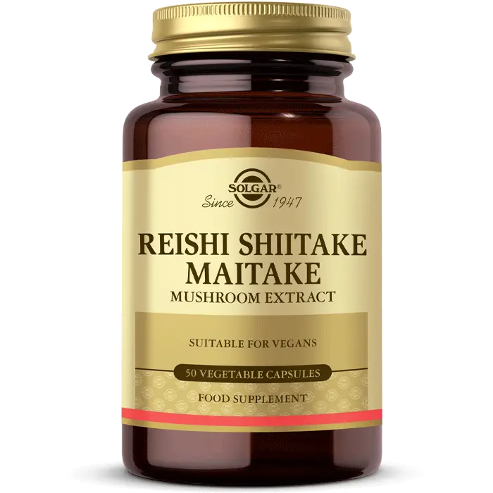 Solgar Reishi Shiitake Maitake Mushroom Extract 50 Kapsül - (SKT: 07/2027)