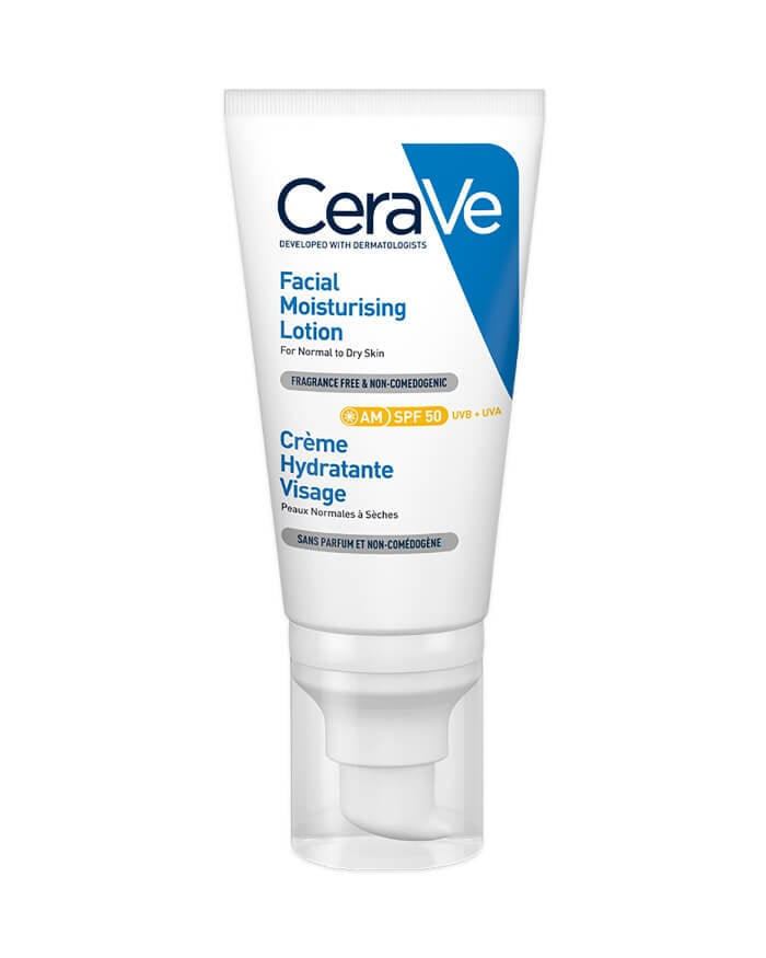 Cerave Yüz Nemlendirici Krem Normal ve Kuruya Dönük Ciltler İçin SPF50 52 ml