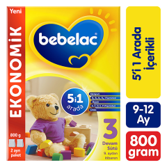 Bebelac 3 Devam Sütü 9 Ay+ 800 gr - (SKT:06/2025)