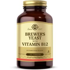 Solgar pivski kvasac sa vitaminom B12 250 tableta - (SKT: 04/2026)