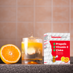 Imuneks Farma Propolis + Vitamin C + Çinko 20 Efervesan Tablet - (SKT: 03/2027)