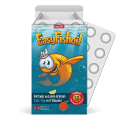 EasyFishoil Çocuk Çilek ve Limon Aromalı 30 Çiğneme Tableti (SKT: 02/2027)