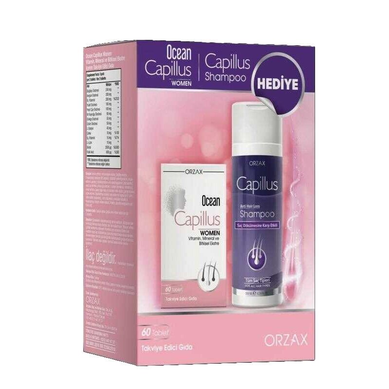 Ocean Capillus Woman 60 Tablet + Capillus Şampuan 200 ml Hediyeli - (SKT: 07/2027)