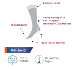 Luxor Diyabetik Çorabı (43/45) (802)