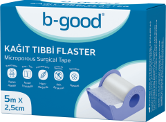 B-Good Kağıt Tıbbi Flaster 5 m x 2,5 cm - (SKT: 12/2029)