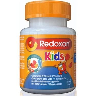Redoxon Kids Vitamin C + D + Çinko 60 Çiğnenebilir Tablet - (SKT: 02/2026)