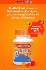 Redoxon Kids Vitamin C + D + Çinko 60 Çiğnenebilir Tablet - (SKT: 02/2026)