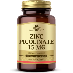 Solgar Zinc Picolinate 15 mg 100 Kapsül - (SKT: 10/2027)