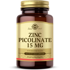 Solgar Zinc Picolinate 15 mg 100 Kapsül - (SKT: 10/2027)