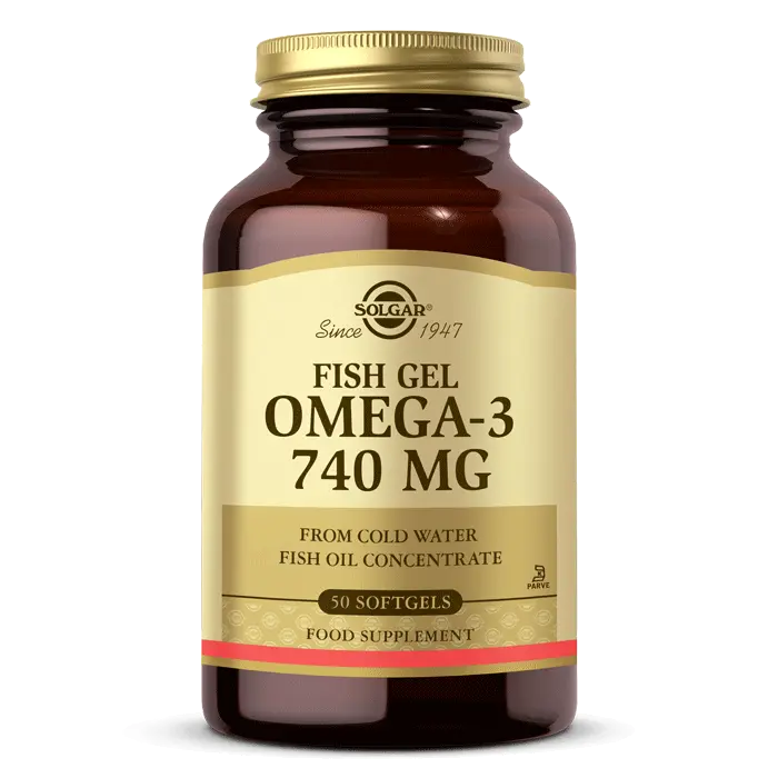 Solgar Omega 3 740 mg Fish Gel 50 Softjel - (SKT: 12/2026)