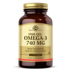 Solgar Omega 3 740 mg Fish Gel 50 Softjel - (SKT: 12/2026)