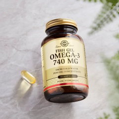 Solgar Omega 3 740 mg Fish Gel 50 Softjel - (SKT: 12/2026)