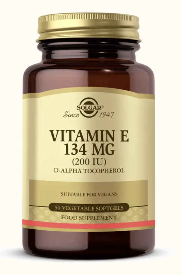 Solgar Vitamin E 200 IU 50 Vegetable Softgel - (SKT: 07/2027)