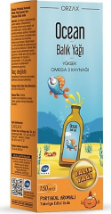 Ocean Omega 3 Portakallı Balık Yağı Şurubu 150 ml - (SKT: 03/2026)