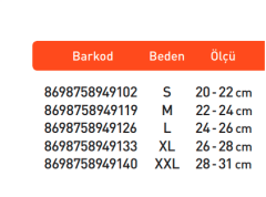 Luxor Örgü Silikon Ped Destekli Ayak Bilekliği L:24-26 (105)