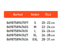 Luxor Sekiz (8) Bandaj Ayak Bilekliği XL:26-28 (214)