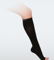 Luxor 840 Below Knee Open Toe Men's Black Varicose Socks No: 6
