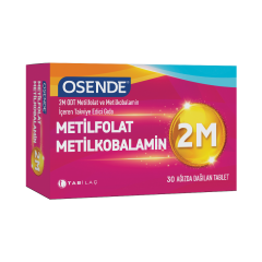 Osende 2M ODT Metilfolat & Metilkobalamin 30 Ağızda Dağılan Tablet - (SKT: 11/2027)