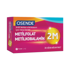 Osende 2M ODT Metilfolat & Metilkobalamin 30 Ağızda Dağılan Tablet - (SKT: 11/2027)