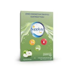 Supplyte Çinko Magnezyum Takviyeli Elektrolit Yeşil Elma Aromalı 8'li - (SKT: 08/2026)