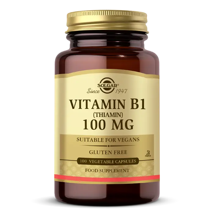 Solgar Vitamin B1 Thiamin 100 mg 100 Vegetable Kapsül - (SKT: 09/2027)
