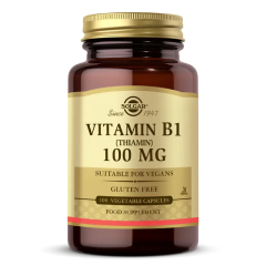Solgar Vitamin B1 Thiamin 100 mg 100 Vegetable Kapsül - (SKT: 09/2027)