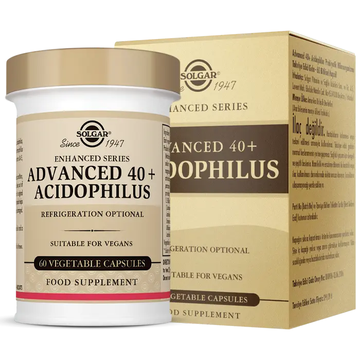 Solgar Advanced 40+ Acidophilus 60 Kapsül - (SKT: 11/2025)