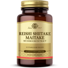 Solgar Reishi Shiitake Maitake Mushroom Extract 50 Kapsül - (SKT: 07/2027)